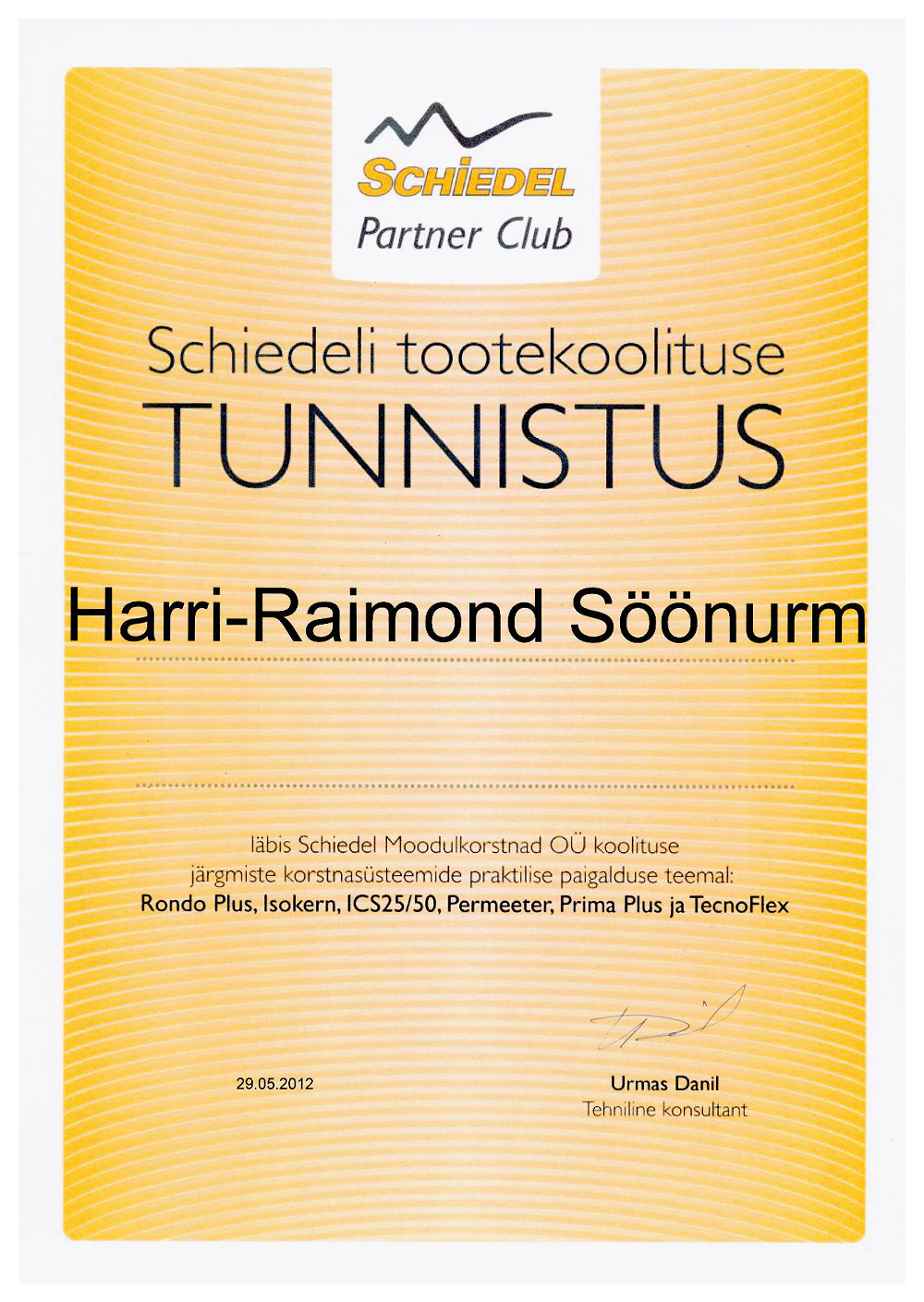Harri-Raimond Söönurm - Tunnistus - Ahjukivi - Schiedel